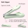 Child Nail Equipment, 4-in-1 Child Nail Care Set with Cute Case, Child Nail Clippers, Scissors, Nail File & Tweezers, Child Manicure Equipment and Pedicure equipment for New child, Toddler, Toddler, Children-Owl Inexperienced by nugala - Image 3