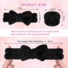 WSYUB Makeup Headbands, 1pcs Black Spa Headband Fluffy Bow Tie Headband Microfiber Face Headband, and 2Pcs Wrist Spa Wash Band Absorbent Wristbands, for Washing Face Skin Care by nugala - Image 3