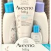 Aveeno Child Welcome Little One Present Basket, Child Skincare Set with Nourishing Child Physique Wash & Shampoo, Calming Bathtub Wash, All Over Child Wipes, & Day by day Moisturizing Lotion, 5 Objects by nugala - Image 2