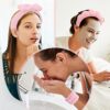 Puffy Spa Headband & Skincare Headbands for Ladies Make-up,Terry Fabric Towel Head Band for Pores and skin Care,Sponge Make Up Hair Band for Women,Face Wash Wristband Scrunchies Set 4 Pcs by nugala - Image 3