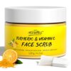 Vitamin C and Turmeric Face Scrub Cream Organics Microdermabrasion Facial Scrub Exfoliating Clears Blackheads Enhance Darkish Spot Pimples with Strawberry Extract Exfoliator by nugala - Image 2