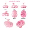 Soft Silicone Hair Scalp Massager Shampoo Brush for Wet Dry Oily Curly Straight Thick Thin Rough Long Short Natural Men Women Kids Pets Hair Care Tools（Pink by nugala - Image 6