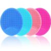 Face Scrubber, Facial Exfoliator, Face Scrub Brush, Soft Face Brush, Silicone Facial Cleansing Brush, Face Exfoliator Blackhead Acne Pore Cradle Cap Face Wash Brush for Deep Cleaning Skin Care 4 Pack by nugala - Image 2