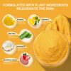 Vitamin C and Turmeric Face Scrub Cream Organics Microdermabrasion Facial Scrub Exfoliating Clears Blackheads Enhance Darkish Spot Pimples with Strawberry Extract Exfoliator by nugala - Image 3