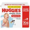 Huggies Simply Clean Fragrance-Free Baby Wipes, Unscented Diaper Wipes, 11 Flip-Top Packs (704 Wipes Total) by nugala - Image 2