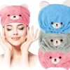 Lamoutor 3Pcs Hair Drying Towel for Youngsters Ladies Mushy Absorbent Youngsters Dry Hair Cap Youngsters Hair Towel Wrap Head Towel Wraps for Youngsters by nugala - Image 2