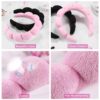 Spa Headbands for Washing Face or Facial, Set of two Skincare Headbands, Terry Material Headband Combo Pack - Puffy Make-up Headbands for Face Washing, Masks, Pores and skin Remedy (Pink & Black) by nugala - Image 6