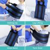 YHK 32 inch Padded Bed Transfer Nursing Sling for Patient, Elderly Safety Lifting Aids, Anti Slip Handle, Elderly Back Lift Mobility Belt, Used for Home Health Transfer Sling(Dark Blue) by nugala - Image 4