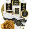 Christmas Tub Present Basket Set for Ladies: Stress-free at House Spa Package Scented with French Vanilla - Contains Tub Bombs, Salts, Bathe Gel, Physique Butter Lotion, Spa Candle, Bubble Tub, Loofah and Extra by nugala - Image 2