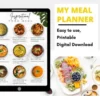 High Fiber Meal Planner & Grocery List - Healthy Diet Tracker