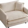 Chenille Oversized Accent Chair - 41.4”W Big Comfy Modular Cloud Chair, Cozy Armchair for Living Room, Bedroom, Kids Room, Family Room, Reading Nook, Warm Beige by nugala - Image 2