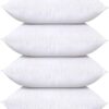 Utopia Bedding Throw Pillows (Set of 4, White), 18 x 18 Inches Pillows for Sofa, Bed and Couch Decorative Stuffer Pillows by nugala - Image 2