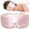 LitBear Silk Sleep Mask for Side Sleeper, Eye Mask Sleeping for Women Men 100% 22 Momme Pure Mulberry Silk, Face-Hugging Padded Silk Eye Cover for Sleeping with Adjustable Band (Pink) by nugala - Image 2