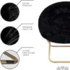 Milliard Cozy Chair/Faux Fur Saucer Chair for Bedroom/X-Large (Black) by nugala - Image 9