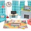 Honey Bee Acres Cozy Living Room Décor – 28 Pieces Accessory Set | Colorful Farmhouse Doll Furniture | Pretend Play Toys for Kids - Sunny Days Entertainment by nugala - Image 2