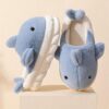 Plush Home Slippers for Men and Women, Cartoon Shark Animal Cotton Slippers, Winter Indoor Warm Slippers, Soft and Comfortable Thick-soled Shoes for Outdoor Slippers by nugala - Image 6