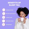 Sleep Tea for Bedtime - Calming Sleepytime Herbal Tea w/Valerian Root, Chamomile, Passion Flower, Lemon Balm - Relaxing Natural Nighty Night Sleeping Tea - Relaxation Self Care Gifts for Women by nugala - Image 4