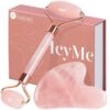 BAIMEI IcyMe Jade Roller & Gua Sha, Face Roller Redness Reducing Skin Care Tools, Self Care Pink Gift for Men Women, Massager for Face, Eyes, Neck, Relieve Fine Lines and Wrinkles - Rose Quartz by nugala - Image 2