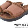 AEROTHOTIC Soft Fuzzy Slippers Outdoor and Indoor with Non-Slip Sole Stylish Straps Comfortable Womens Slippers Open Toe Home Travel Vacation Wear by nugala - Image 6