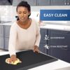 KitchenClouds Kitchen Mat Cushioned Anti Fatigue Rug 17.3"x28" Waterproof, Non Slip, Standing and Comfort Desk/Floor Mats for House Sink Office (Black) by nugala - Image 4