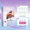 Lip Wax Strips Kit Facial Wax Strips 20 Strips 4 Calming Oil Wipes Mouth waxing wax Lip upper hair removal Facial Hair Removal for Women LAWINK (Lip) by nugala - Image 4