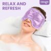 NEWGO Cooling Gel Eye Mask Reusable Cold Eye Mask for Puffy Eyes, Eye Ice Pack Eye Mask with Soft Plush Backing for Dark Circles, Migraine, Stress Relief - Purple by nugala - Image 8