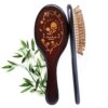 Brown Bamboo Hair Brush - Wooden Paddle Brush for Hair Growth, Scalp Massage and Healthier Hair - Bamboo Hairbrush for Men and Women (rose) by nugala - Image 2