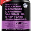 12-in-1 Melatonin Capsules - Melatonin 5mg Natural Sleep Aids for Adults - Magnesium Glycinate 500mg, Ashwagandha, L Theanine, Valerian Root, GABA, 5-HTP, Sleep Supplement for Adults (90 ct) by nugala - Image 2