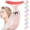 Facial Massager for Face and Neck, Red-Light-Therapy-for-Face and Neck, Face culpting Wand with 7 Color, at-Home Face Tool for Skin Care (Pink) by nugala - Image 2