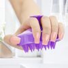 HEETA Shampoo Scalp Brush Massager Hair Growth, Scalp Scrubber with Soft Silicone Bristles for Hair Growth & Dandruff Removal, Hair Brush for Scalp Exfoliator, Purple by nugala - Image 5