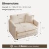 Chenille Oversized Accent Chair - 41.4”W Big Comfy Modular Cloud Chair, Cozy Armchair for Living Room, Bedroom, Kids Room, Family Room, Reading Nook, Warm Beige by nugala - Image 4