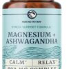 Magnesium Ashwagandha | Calming Magnesium Supplement For Adults | Relax, Rest, & Support Calm Mood | Magnesium Citrate & Oxide 400 mg + Ashwagandha 500 mg | Muscle Health & Stress Relief | 120Ct by nugala - Image 2