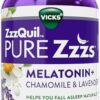 ZzzQuil PURE Zzzs Melatonin Gummies, Sleep Aid, Melatonin 2mg, with Chamomile & Lavender, Melatonin Sleep Gummies, Sleep Aids for Adults, Wildberry Vanilla Flavor, 72 Sleep Gummies by nugala - Image 2