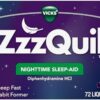 ZzzQuil, Nighttime Sleep Aid LiquiCaps, 25 mg Diphenhydramine HCl, No.1 Sleep-Aid Brand, Non-Habit Forming, Fall Asleep Fast, 72 Count by nugala - Image 2