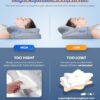 Ultra Pain Relief Cooling Pillow for Neck Support, Adjustable Cervical Pillow Cozy Sleeping, Odorless Ergonomic Contour Memory Foam Pillows, Orthopedic Bed Pillow for Side Back Stomach Sleeper by nugala - Image 5