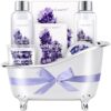 Gift Set for Women Body & Earth Gifts for Women Lavender Gift Baskets For Women Bath Sets for Women Gift with Bubble Bath Body Lotion Scented Candle Christmas Gifts for Women Bath Gifts for Women by nugala - Image 2