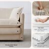 Chenille Oversized Accent Chair - 41.4”W Big Comfy Modular Cloud Chair, Cozy Armchair for Living Room, Bedroom, Kids Room, Family Room, Reading Nook, Warm Beige by nugala - Image 5