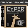 DYPER Charcoal Enhanced Diapers | Baby Diapers from Plant-Based* & Honest Materials | Day & Overnight Diapers | Disposable Diapers for Sensitive Skin (Size 1, 60, Count) by nugala - Image 2