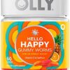 OLLY Hello Happy Gummy Worms, Mood Balance Support, Vitamin D, Saffron, Adult Chewable Supplement, Tropical Zing - 60 Count by nugala - Image 2