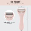 Kitsch Ice Roller for Face & Eye Puffiness, Cold Skin Care for Facial Lymphatic Drainage, Dark Circles & Migraine Relief, Self Tool for Wrinkles, Valentines Day Gifts for Women Face Massager (Pink) by nugala - Image 3