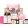 Spa Gifts for Women，10pcs Self Care Kit ROSE Scented with Facial Cleanser, Scrub Body Wash, Facial Clay Mask, Facial, Essential Oil, Birthday Gifts Skin Care Set, Mothers Day Gifts Ideas by nugala - Image 2