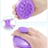 HEETA Shampoo Scalp Brush Massager Hair Growth, Scalp Scrubber with Soft Silicone Bristles for Hair Growth & Dandruff Removal, Hair Brush for Scalp Exfoliator, Purple by nugala - Image 3