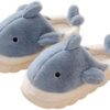 Plush Home Slippers for Men and Women, Cartoon Shark Animal Cotton Slippers, Winter Indoor Warm Slippers, Soft and Comfortable Thick-soled Shoes for Outdoor Slippers by nugala - Image 2