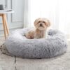 WESTERN HOME WH Calming Dog & Cat Bed, Anti-Anxiety Donut Cuddler Warming Cozy Soft Round Bed, Fluffy Faux Fur Plush Cushion Bed for Small Medium Dogs and Cats (20"/24"/27"/30") by nugala - Image 2