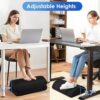 Foot Rest for Under Desk at Work Adjustable Foam for Office and Home, Office Desk Accessories，Comfortable Footrest with 2 Adjustable Heights，Back & Hip Pain Relief (Black) by nugala - Image 6