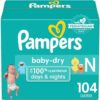 Pampers Baby Dry Diapers Newborn - Size 0, 104 Count, Absorbent Disposable Diapers by nugala - Image 2