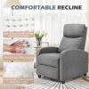 Sweetcrispy Recliner Chair for Adults, Massage Fabric Small Recliner Home Theater Seating with Lumbar Support, Adjustable Modern Reclining Chair with Padded Seat Backrest for Living Room (Grey) by nugala - Image 6