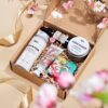 Gifts for Women BFFLOVE Gift Set for Women 5pcs Cherry Blossom Spa Set, Birthday Gifts for Women with Massage Oil, Scented Candle, Bath Salts, Hand Cream, Christmas gifts by nugala - Image 3