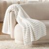 Bedsure White Throw Blanket for Couch - Super Soft Cozy Blankets for Women, Cute Small Fleece Blanket for Girls, 50x60 Inches by nugala - Image 3