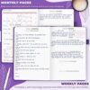 Clever Fox Self-Care Journal – Daily Reflection Notebook – Mental Health & Personal Development Planner, Meditation & Mood Log, A5 (Purple) by nugala - Image 4